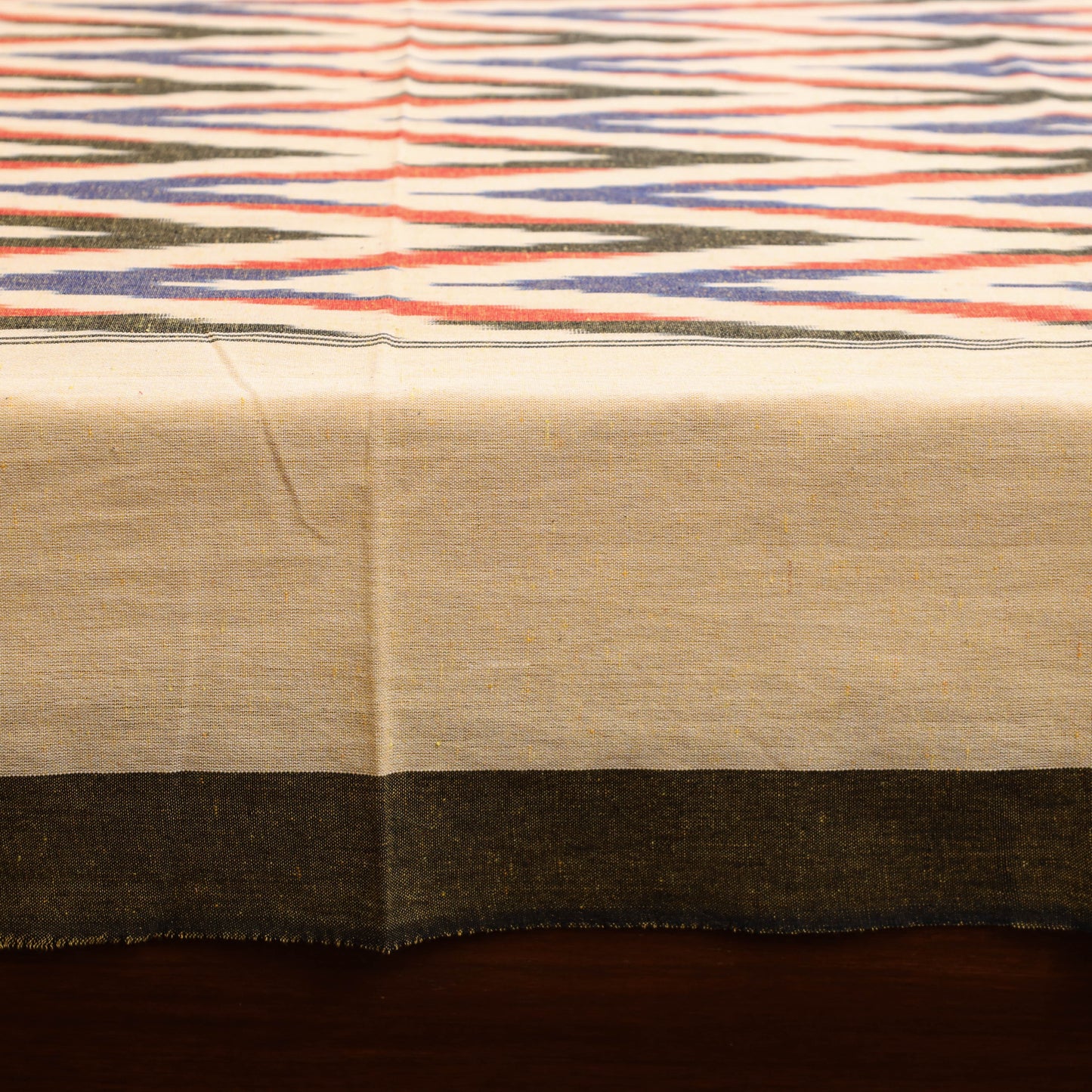 Handloom cotton single pochampally ikat bed sheet (90 x 60