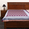 Handloom cotton single pochampally ikat bed sheet (90 x 60