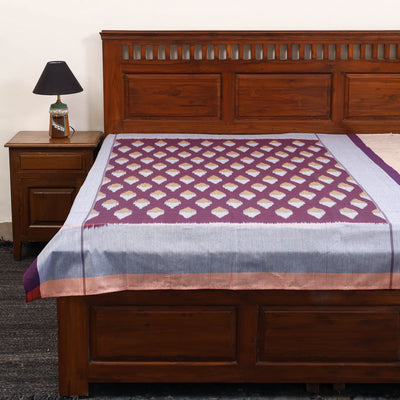 Handloom cotton single pochampally ikat bed sheet (90 x 60