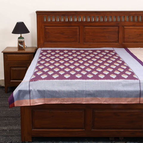 Handloom cotton single pochampally ikat bed sheet (90 x 60