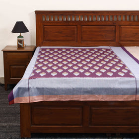 Handloom cotton single pochampally ikat bed sheet (90 x 60