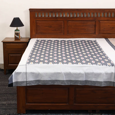 Handloom cotton single pochampally ikat bed sheet (90 x 60