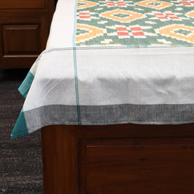 Handloom cotton single pochampally ikat bed sheet (90 x 60