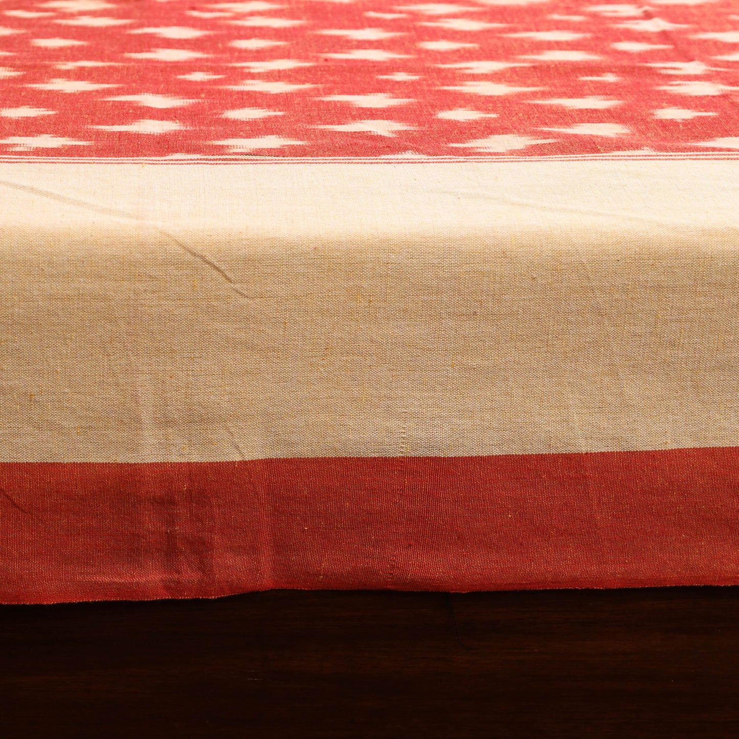 Handloom cotton single pochampally ikat bed sheet (90 x 60