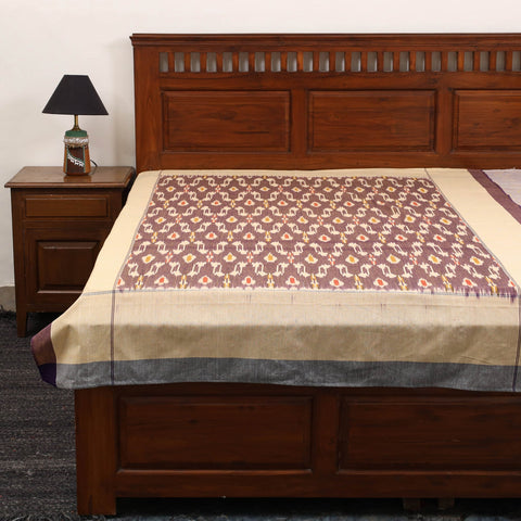 Handloom cotton single pochampally ikat bed sheet (90 x 60