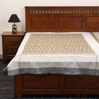 Handloom cotton single pochampally ikat bed sheet (90 x 60