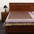 Handloom cotton single pochampally ikat bed sheet (90 x 60