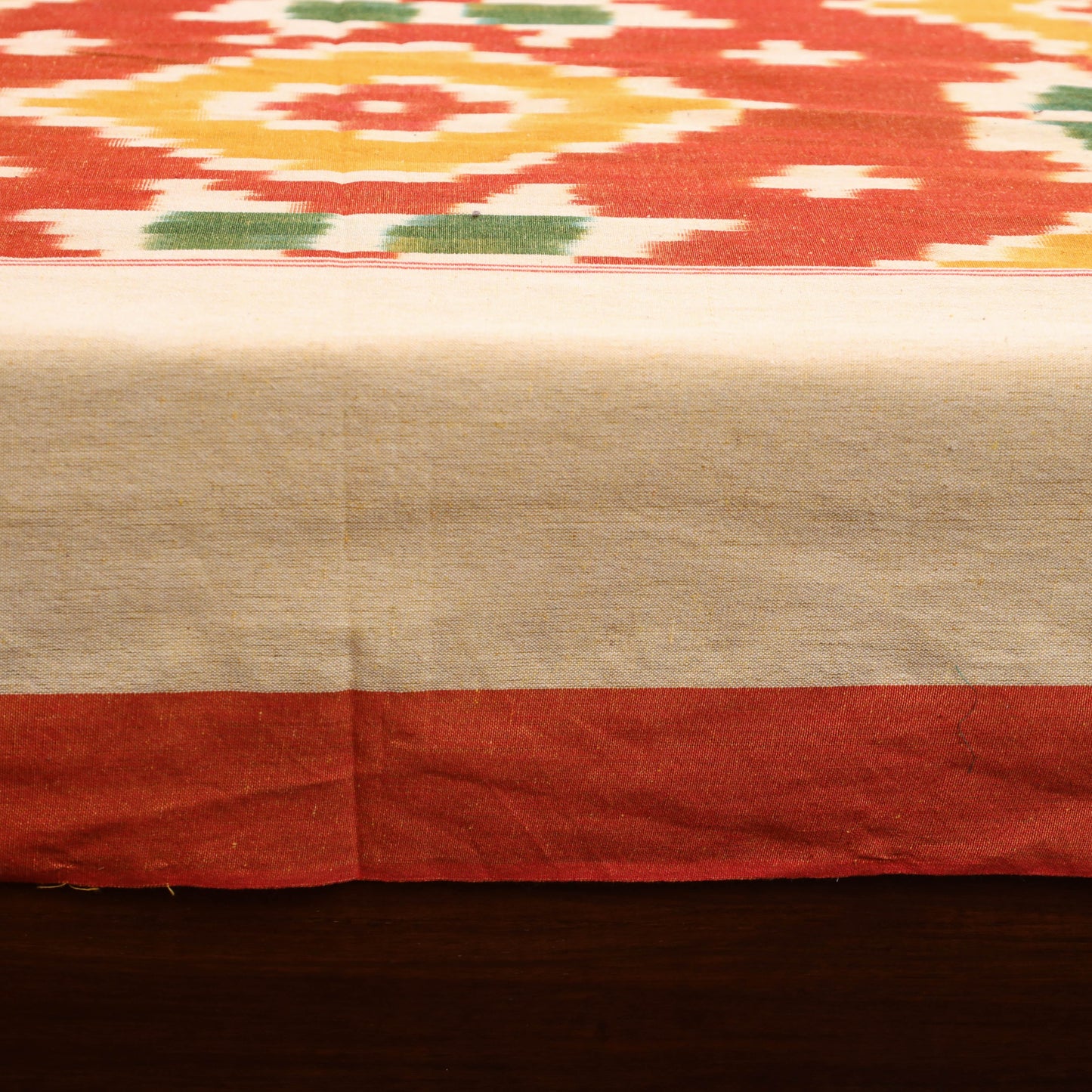 Handloom cotton single pochampally ikat bed sheet (90 x 60