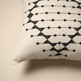 Handloom cotton urmul kashida stitch cushion cover 21