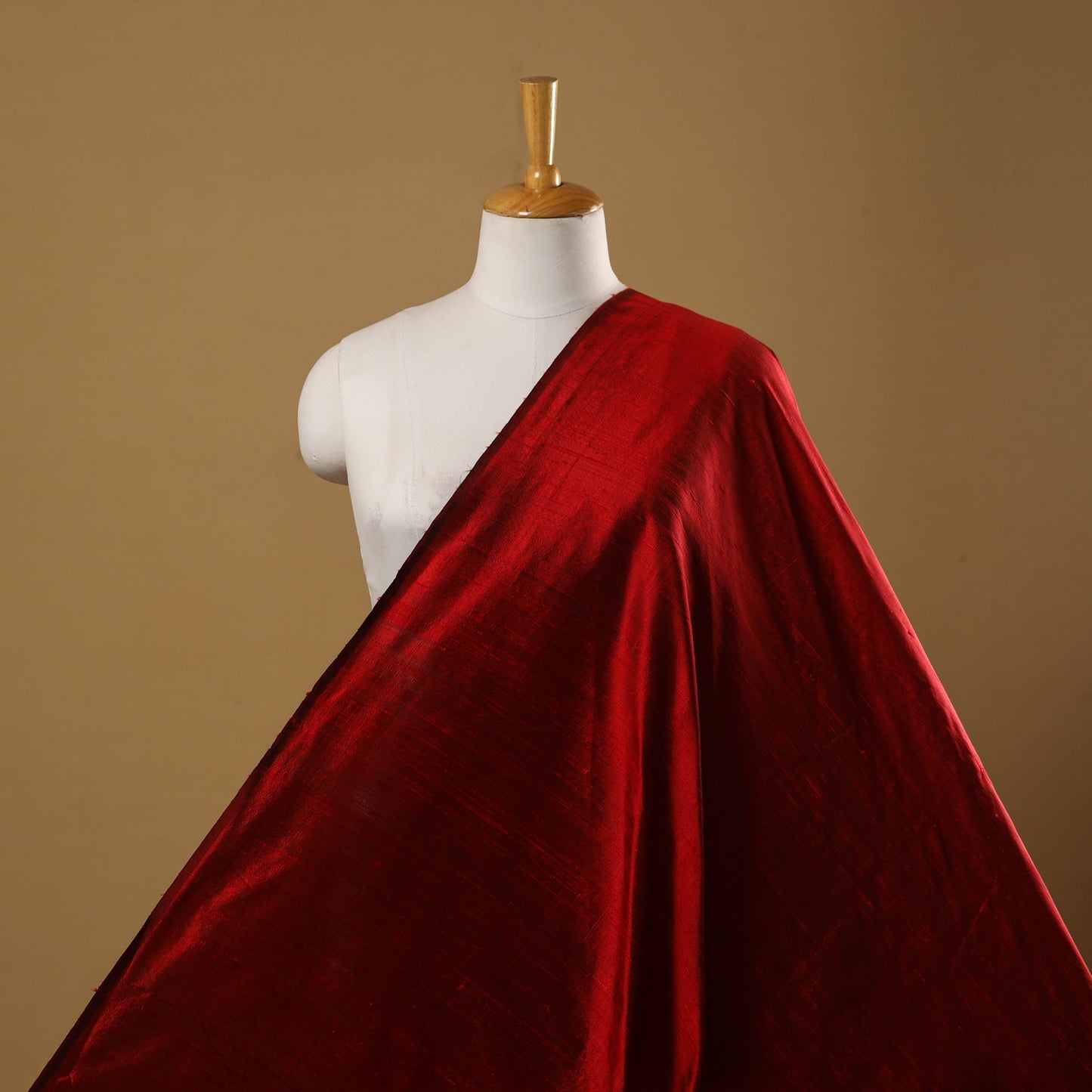 Handloom dupion silk natural dyed plain fabric 03