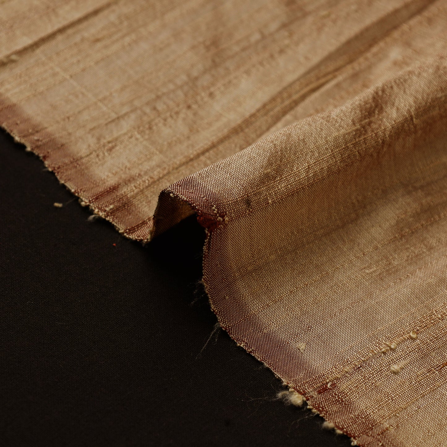 Handloom dupion silk natural dyed plain fabric 09