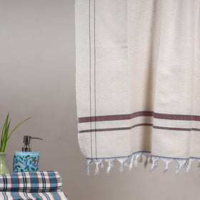 Handloom fine cotton bath towel 21 - handcrafted