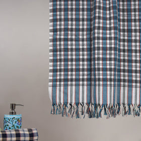 Handloom fine cotton checks bath towel 02 - handcrafted