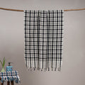 Handloom fine cotton checks bath towel 06 - handcrafted
