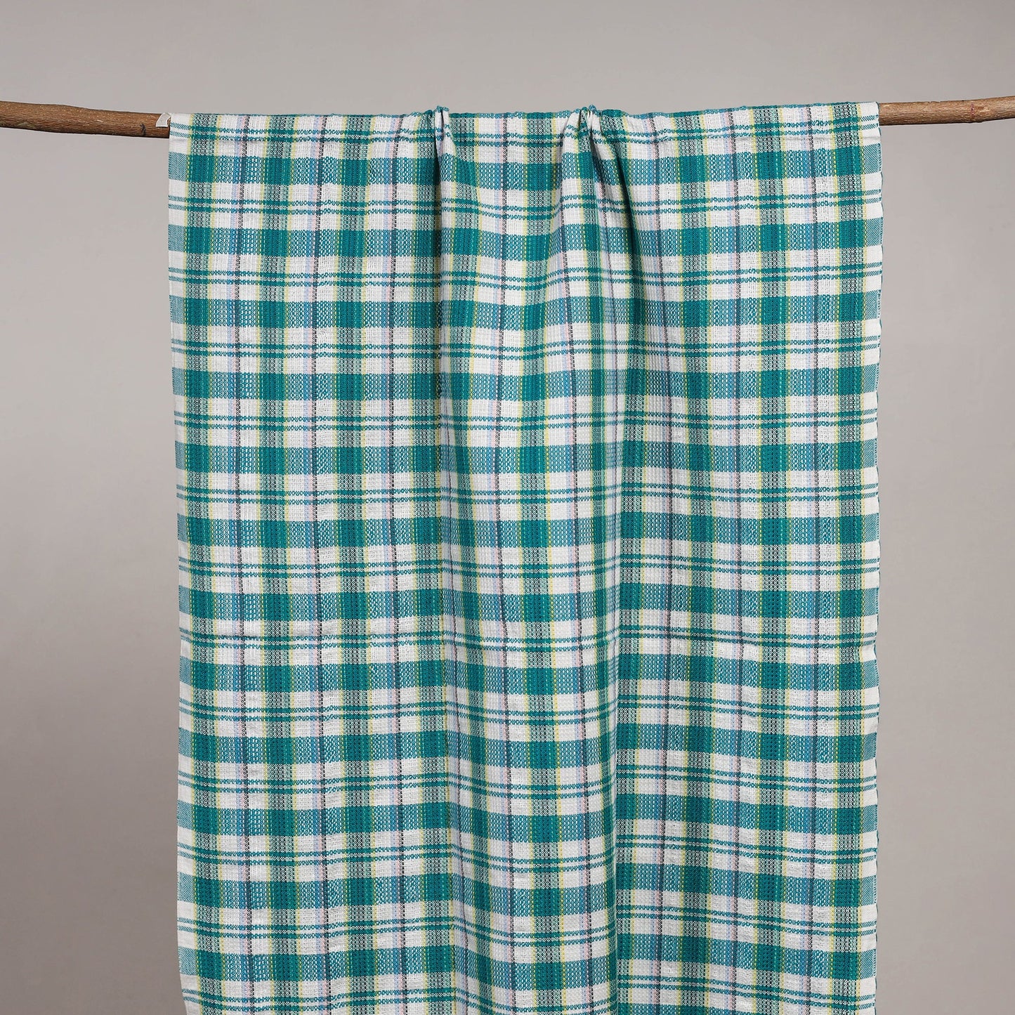 Handloom fine cotton checks bath towel 07 - handcrafted