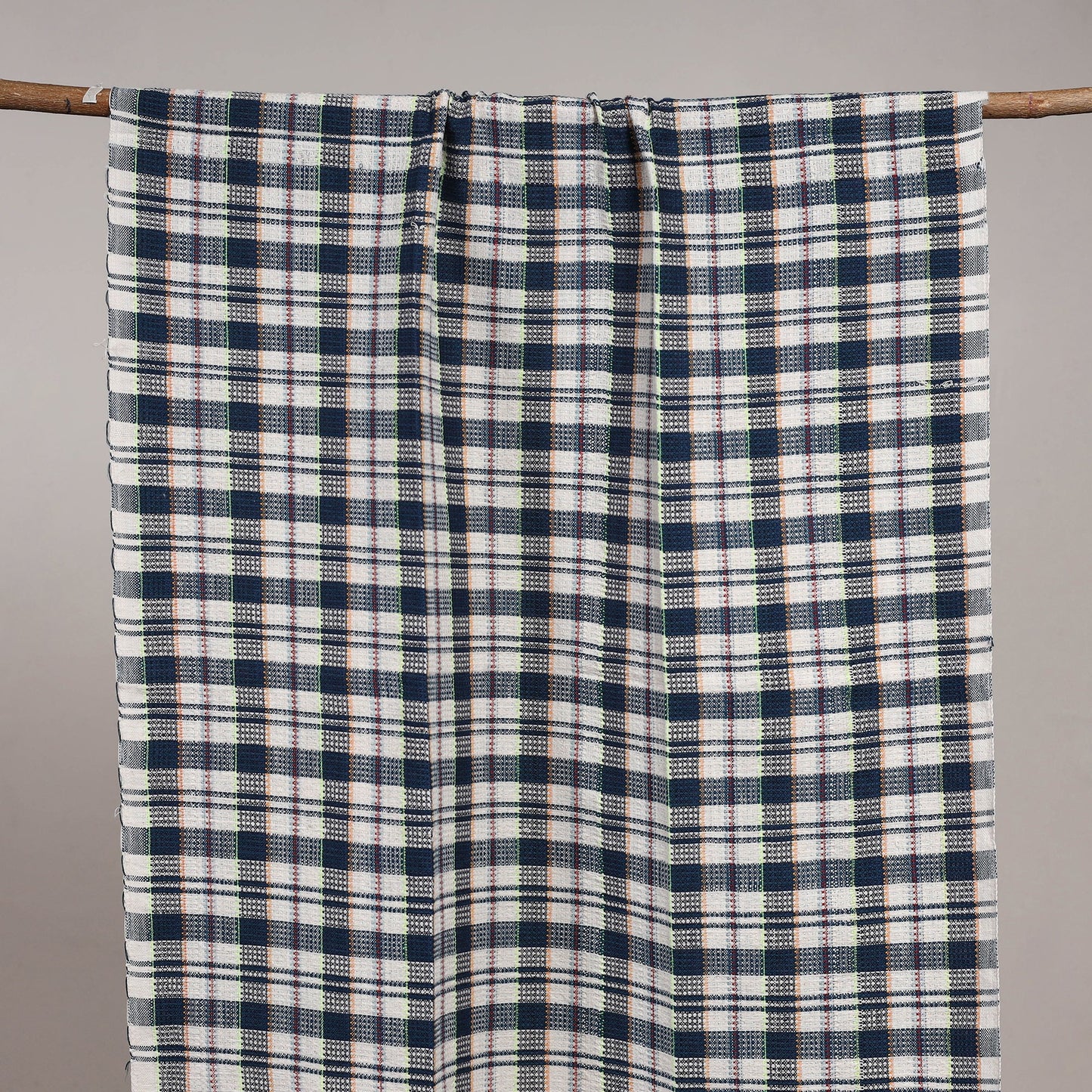 Handloom fine cotton checks bath towel 09 - handcrafted