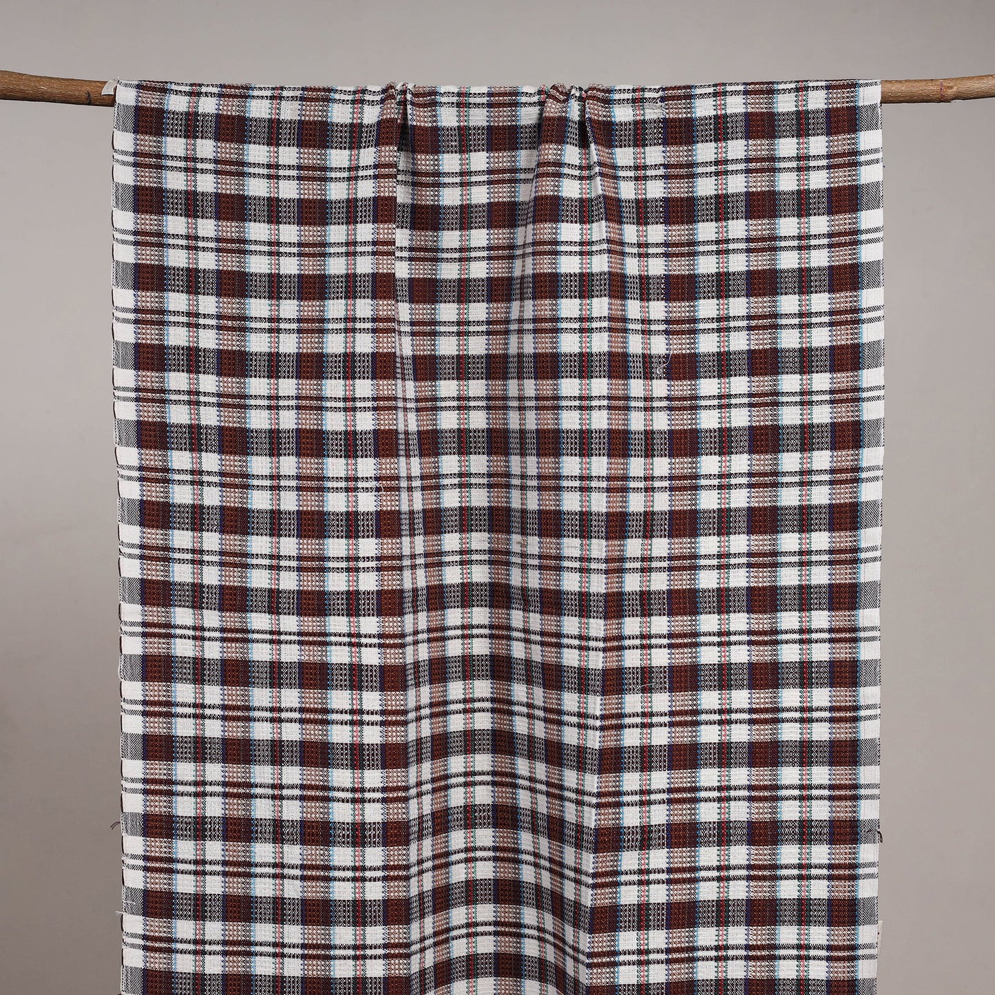 Handloom fine cotton checks bath towel 10 - handcrafted