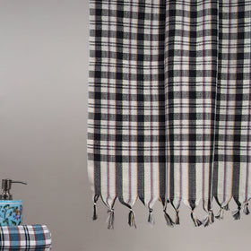 Handloom fine cotton checks bath towel 12 - handcrafted