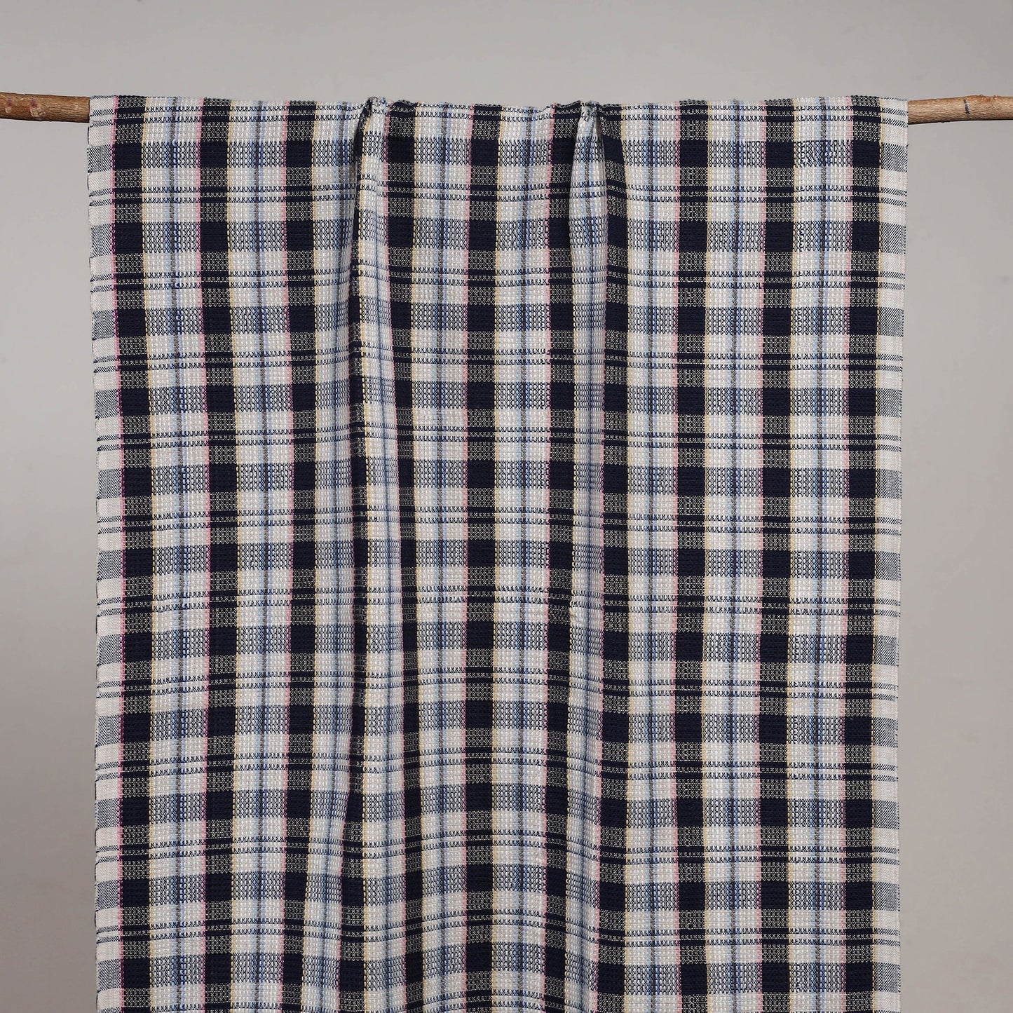 Handloom fine cotton checks bath towel 14 - handcrafted