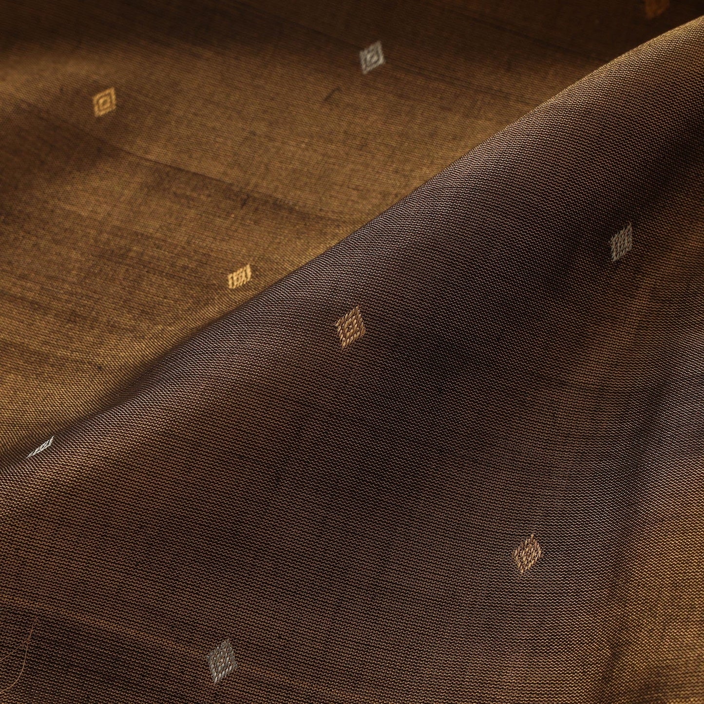 Handloom heavy tissue gold zari buti pure chanderi silk