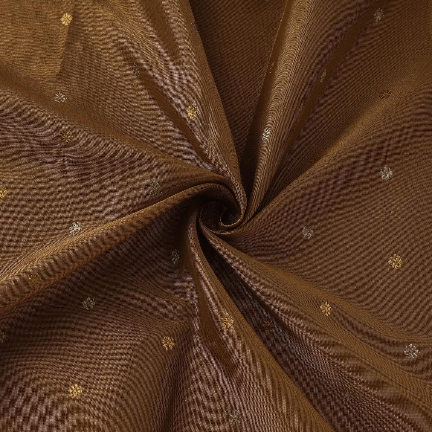 Handloom heavy tissue gold zari buti pure chanderi silk