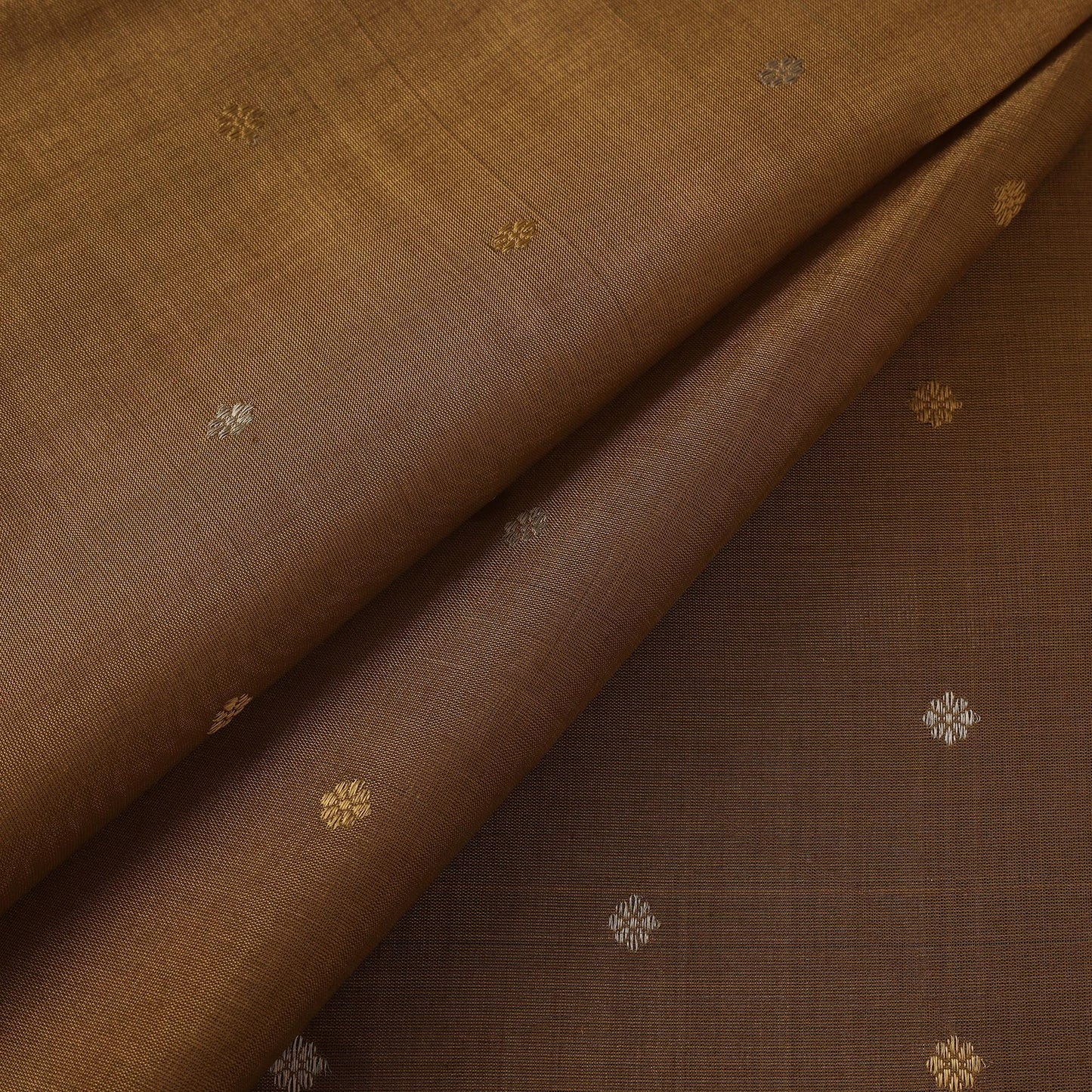 Handloom heavy tissue gold zari buti pure chanderi silk
