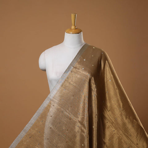 Handloom heavy tissue gold zari buti pure chanderi silk