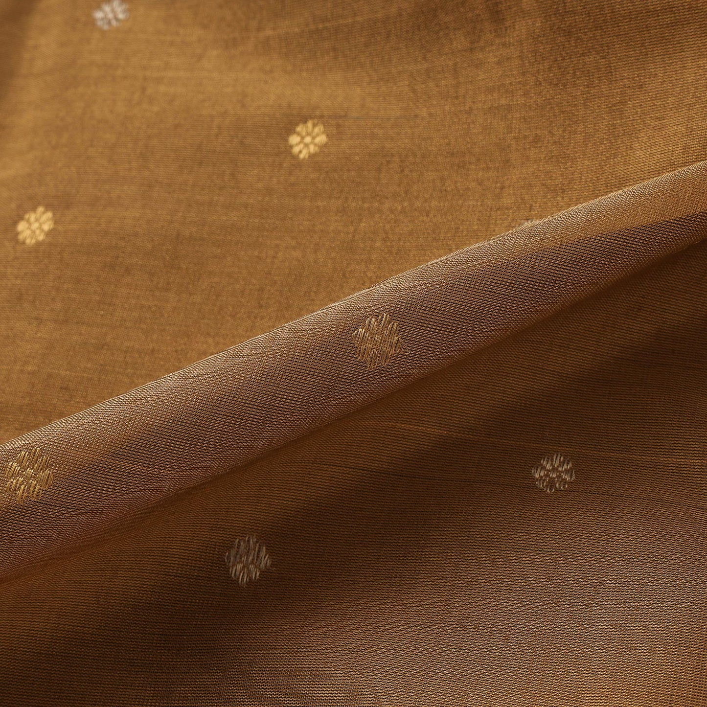 Handloom heavy tissue gold zari buti pure chanderi silk