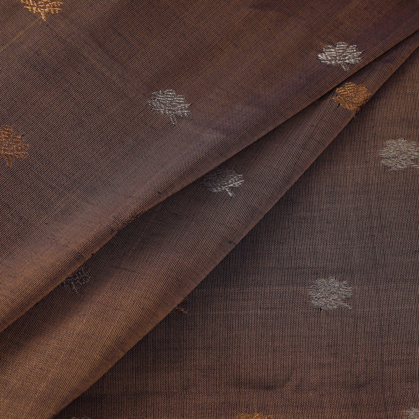 Handloom heavy tissue gold zari buti pure chanderi silk