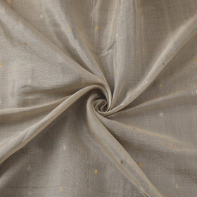 Handloom heavy tissue silver zari buti pure chanderi silk