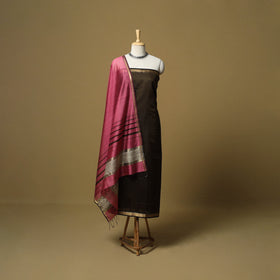 Handloom maheshwari silk 2pc unstitched dress material 40