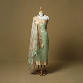 Handloom maheshwari silk 3pc unstitched dress material