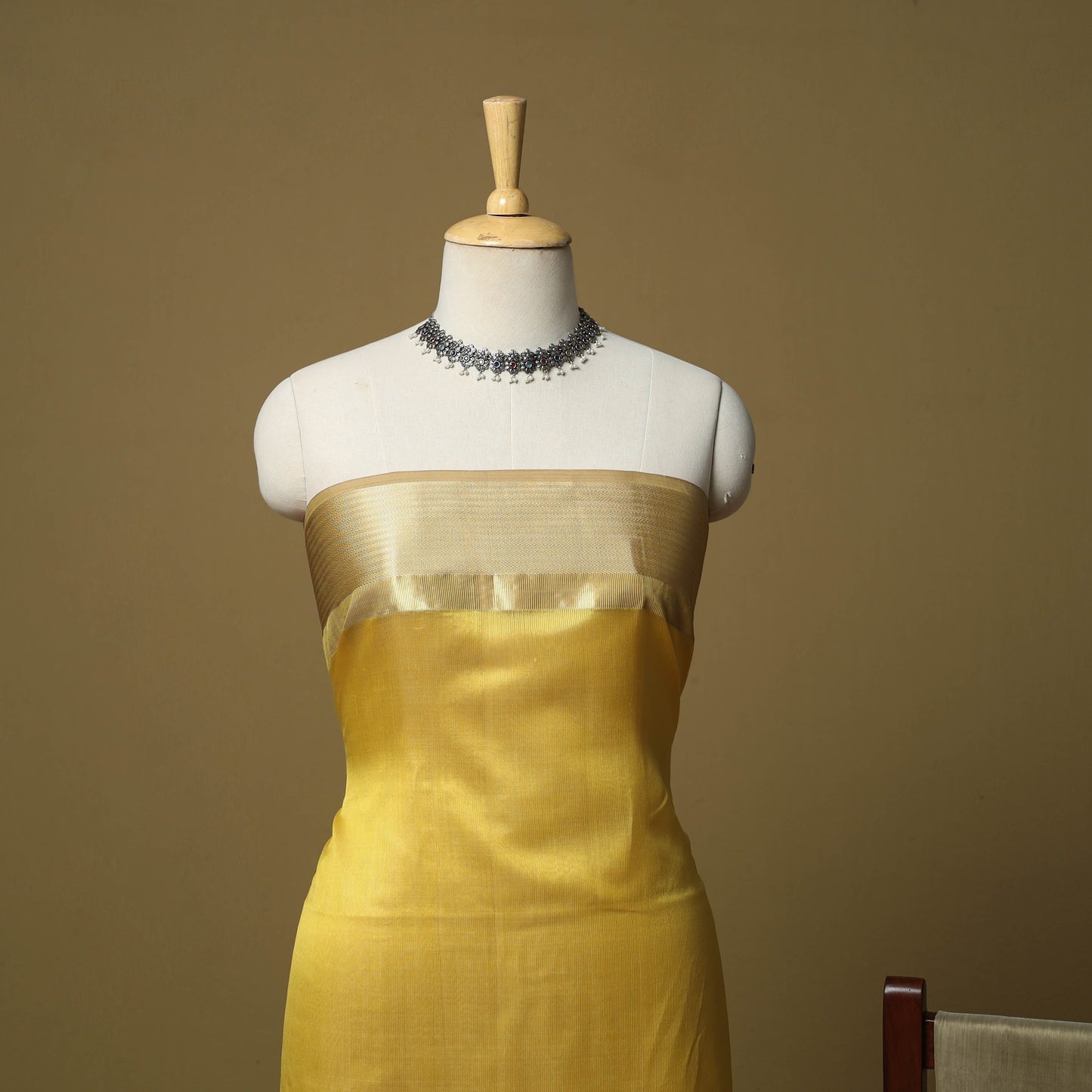 Handloom maheshwari silk 3pc unstitched dress material