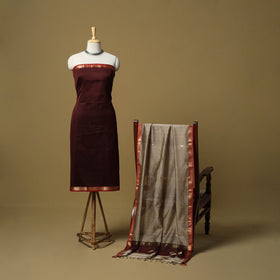 Handloom maheshwari silk buti work 2pc unstitched dress