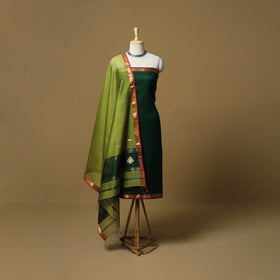 Handloom maheshwari silk buti work 2pc unstitched dress