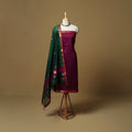 Handloom maheshwari silk buti work 2pc unstitched dress