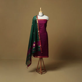 Handloom maheshwari silk buti work 2pc unstitched dress