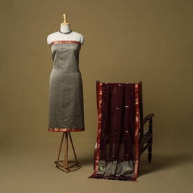 Handloom maheshwari silk buti work 2pc unstitched dress