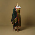 Handloom maheshwari silk buti work 2pc unstitched dress