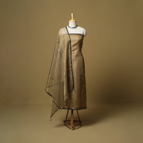 Handloom maheshwari silk tissue zari 2pc unstitched dress