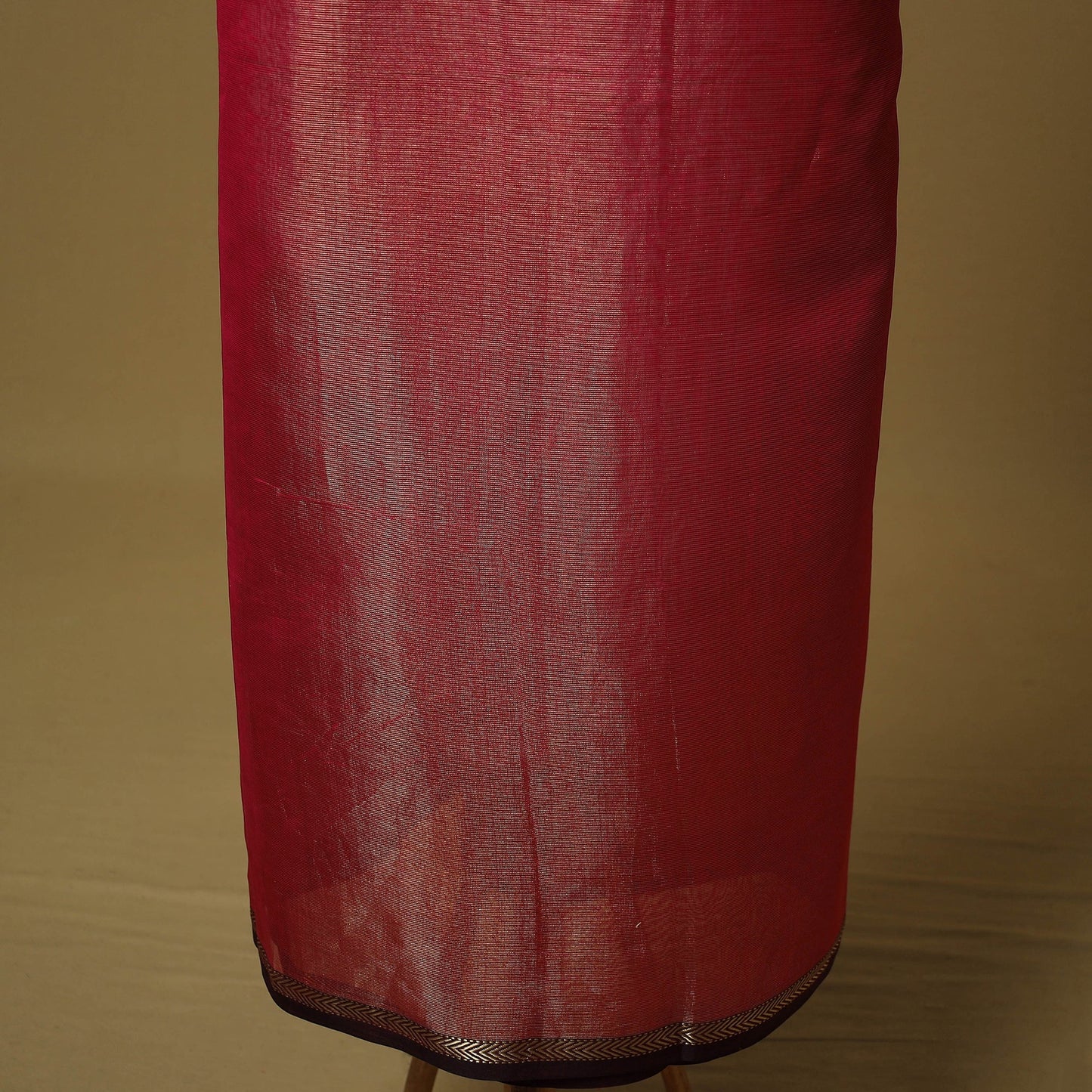 Handloom maheshwari silk tissue zari 2pc unstitched dress