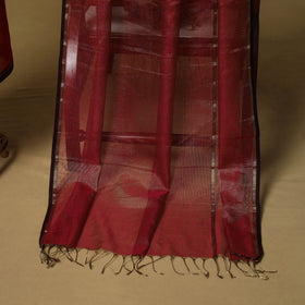 Handloom maheshwari silk tissue zari 2pc unstitched dress