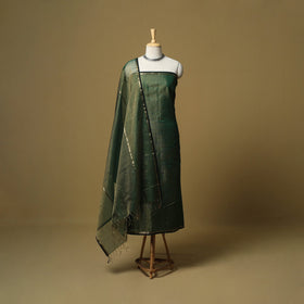 Handloom maheshwari silk tissue zari 2pc unstitched dress