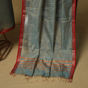 Handloom maheshwari silk tissue zari 2pc unstitched dress