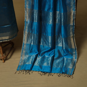 Handloom maheshwari silk tissue zari stripes 2pc unstitched