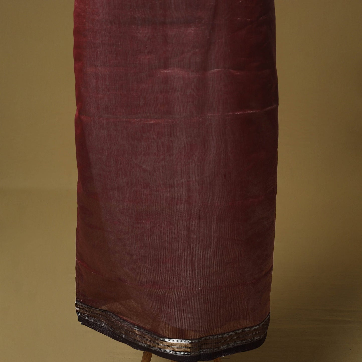 Handloom maheshwari silk tissue zari stripes 2pc unstitched