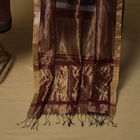 Handloom maheshwari silk tissue zari stripes 2pc unstitched