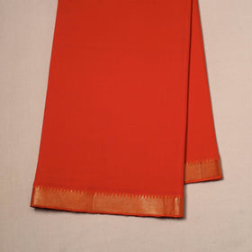Handloom mangalagiri cotton fabric with nizam zari border
