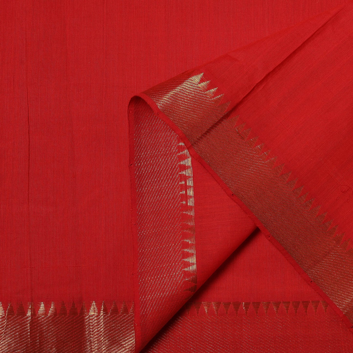 Handloom mangalagiri cotton fabric with nizam zari border