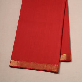 Handloom mangalagiri cotton fabric with nizam zari border